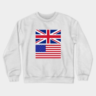 USA and Uk Flag Crewneck Sweatshirt